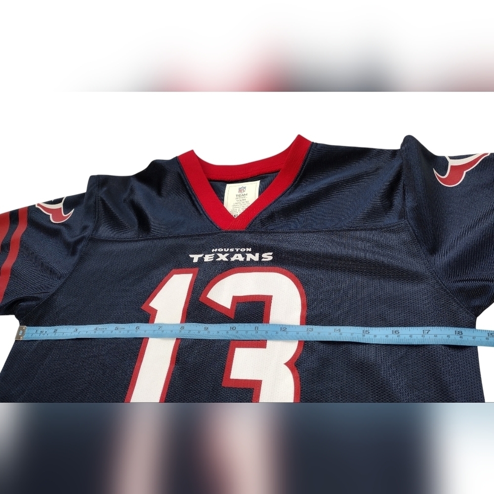 NWT NFL Team Kids Houston Texans Navy Red Short Sleeve Jersey Sz L - Picture 11 of 12